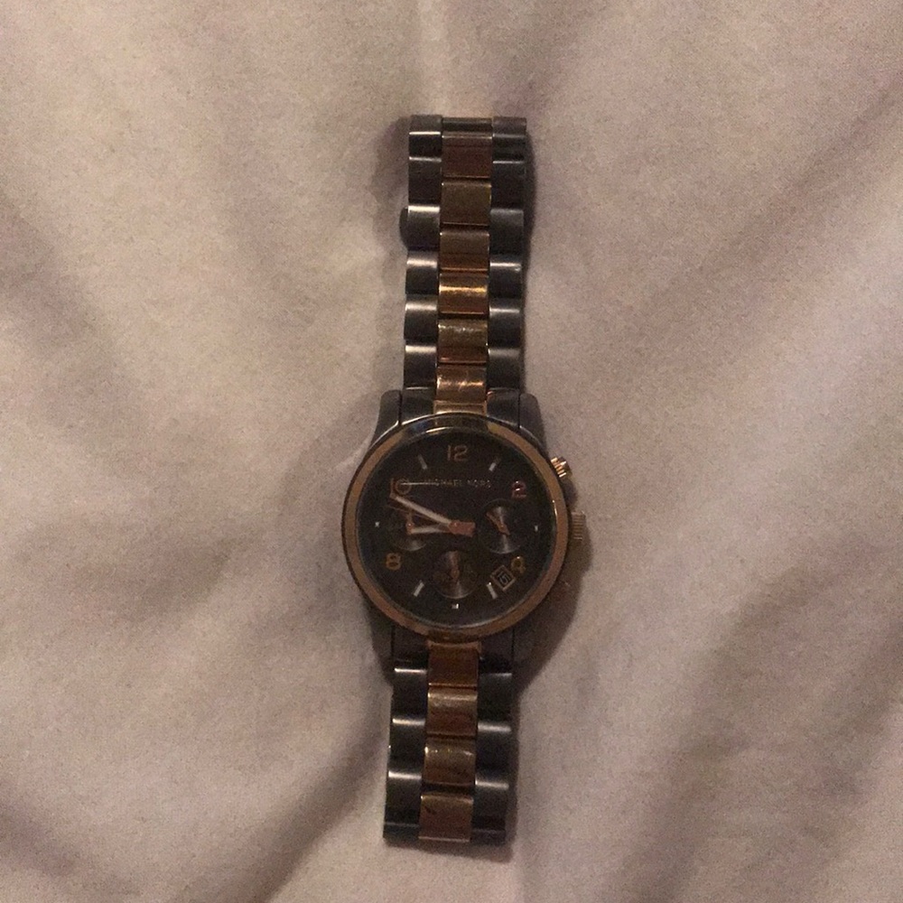 Michael Korda two toned watch